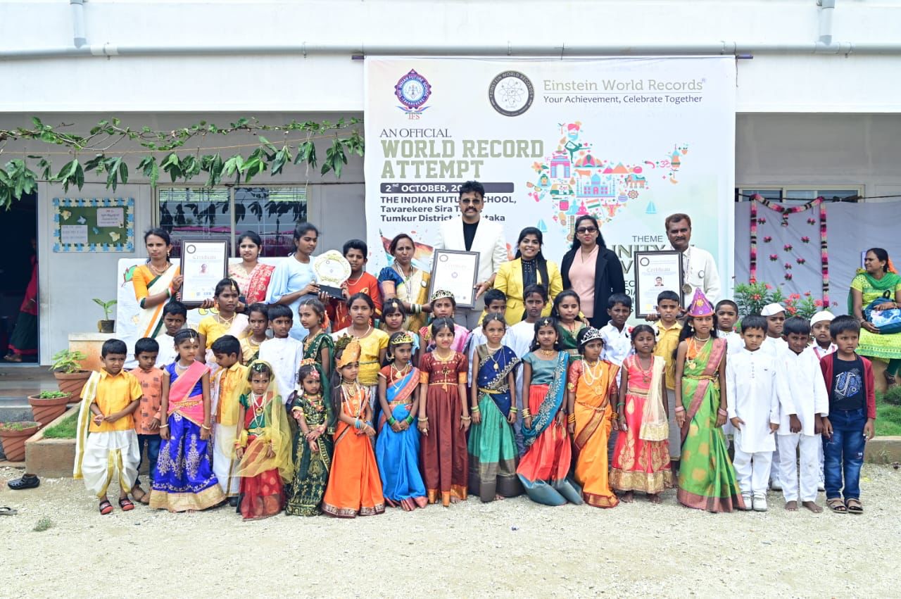 WORLD RECORD TO PERFORM THE 51 INDIAN FESTIVALS AND THEIR ORIGINALITY BY 252 STUDENTS IN 200 MINUTES UNDER THE THEME OF AWARENESS OF ‘'UNITY IN DIVERSITY''